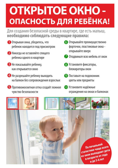 Осторожно! Открытое окно и дети!.
